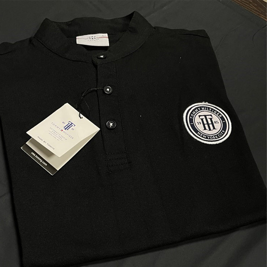 TMY HLFGR POLO - BLACK